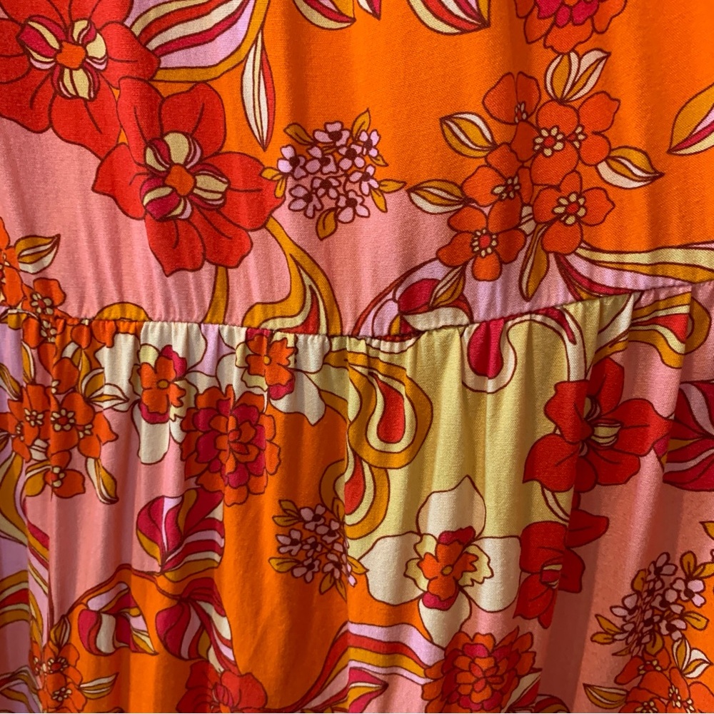 GREYLIN Multi-colored Floral Flowy Mini Dress with Pockets Medium - Picture 7 of 14